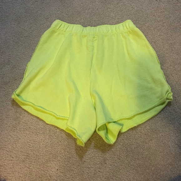 Aerie Lime Green Sweat Shorts - Picture 2 of 4